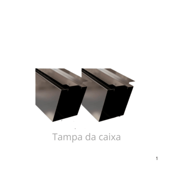 TAMPA CARTOLA  CAIXA  LATERAL 150 x 150 X 2500 CHAPA 1,20mm ( CHAPA 18 ) X 2500 mm