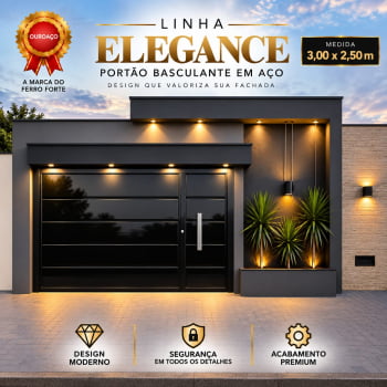 Portão Basculante Araraquara 3,00 x 2,50 m – Linha Elegance