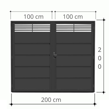 PORTÃO DE ABRIR 2 FOLHAS 200 X 200 SÃO CARLOS 