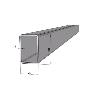 METALON 30 X 20 CHAPA 18 ( 1,20MM ) X 6000MM