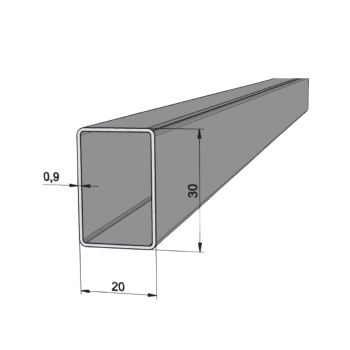 METALON 30 X 20 CHAPA 20 ( 0,90MM ) X 6000MM