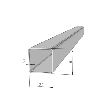 METALON 30 X 30 CHAPA 16 ( 1,50MM ) X 6000MM