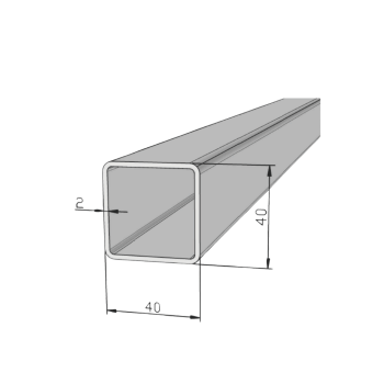 METALON 40 X 40 CHAPA 14 ( 2,00MM ) X 6000mm