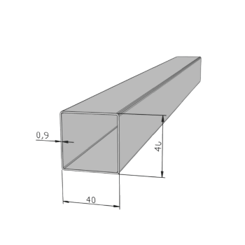 METALON 40 X 40 CHAPA 20 ( 0,90MM ) X 6000mm