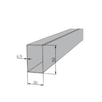 METALON 50 X 30 CHAPA 20 ( 0,90MM ) X 6000mm