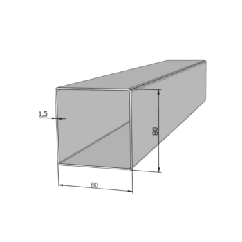 METALON 80 X 80 CHAPA 16 ( 1,50MM ) X 6000mm