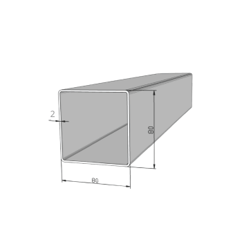 METALON 80 X 80 CHAPA 14 ( 2,00MM ) X 6000mm