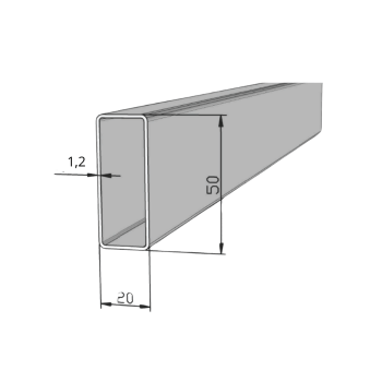 METALON 50 X 20 CHAPA 18 ( 1,20MM ) X 6000MM