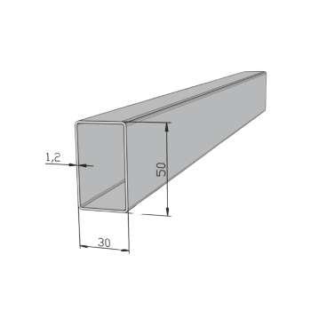 METALON 50 X 30 CHAPA 18 ( 1,20MM ) X 6000MM