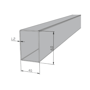 METALON 60 X 40 CHAPA 18 ( 1,20MM ) X 6000MM