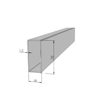 METALON 70 X 30 CHAPA 18 ( 1,20MM ) X 6000MM